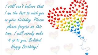 Belated birthday wishes ...